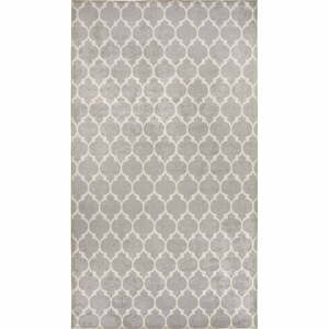 Világosszürke-krémszínű mosható szőnyeg 80x50 cm - Vitaus kép