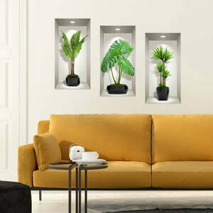 Green Plants 3 db-os 3D falmatrica szett - Ambiance kép
