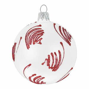 3 db-os fehér üveg karácsonyi dekoráció készlet - Ego Dekor kép