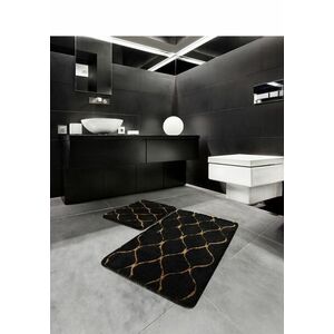 Fürdőszobaszőnyeg szett, 2 db, fekete - - Butopêa kép