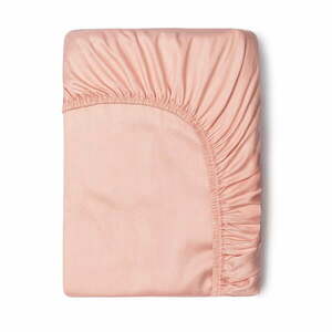 Rózsaszín pamut-szatén gumis lepedő, 160 x 200 cm - HIP kép