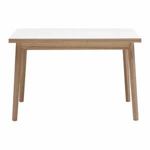 Single kihúzható étkezőasztal fehér asztallappal, 120 x 80 cm - Hammel kép