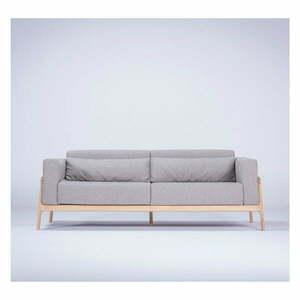 Fawn szürke kanapé tölgyfából, 210 cm - Gazzda kép