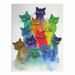 Happy Cats vászonkép, 30 x 40 cm kép