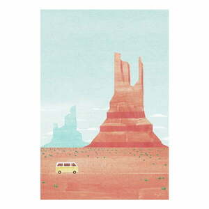 Poszter 30x40 cm Monument Valley - Travelposter kép