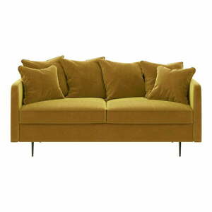 Esme mézsárga bársony kanapé, 176 cm - Ghado kép