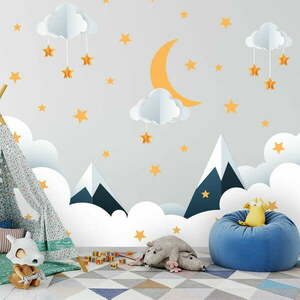 Gyerek falmatrica 90x60 cm Mountains in Stars and Clouds – Ambiance kép