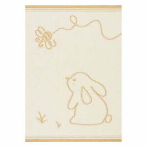 Sárga-bézs antiallergén gyerek szőnyeg 230x160 cm Rabbit and Bee - Yellow Tipi kép