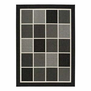 Nicol Squares fekete-szürke kültéri szőnyeg, 120 x 170 cm - Universal kép
