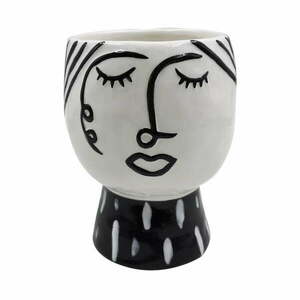 Pot Face fekete-fehér porcelán váza - Mauro Ferretti kép