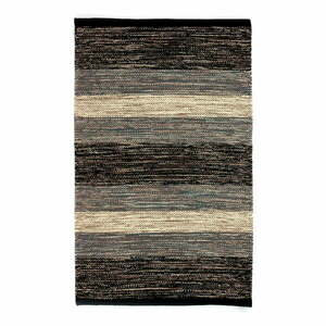 Happy fekete-szürke pamut szőnyeg, 55 x 180 cm - Webtappeti kép