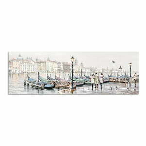 Canvas Watercolor Venezia Gondole fali kép, 45 x 140 cm - Styler kép