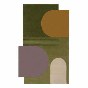 Zöld gyapjú szőnyeg 180x120 cm Lozenge - Flair Rugs kép