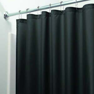 Fekete zuhanyfüggöny, 200 x 180 cm - iDesign kép