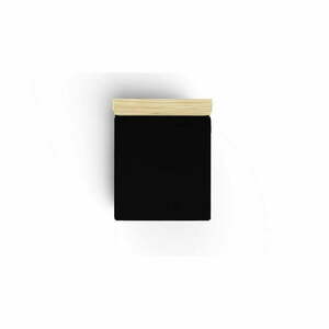 Fekete gumis pamut lepedő 140x190 cm - Mijolnir kép