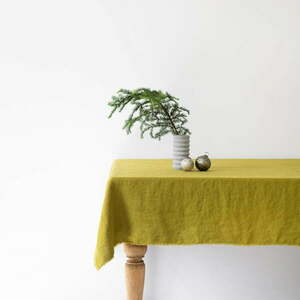 Classic zöld len asztalterítő, 140 x 350 cm - Linen Tales kép