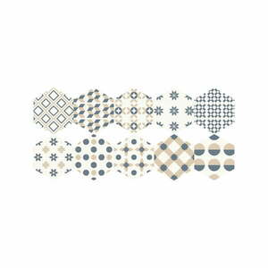 Hexagons Gotzone 10 db-os matrica szett padlóra, 20 x 18 cm - Ambiance kép