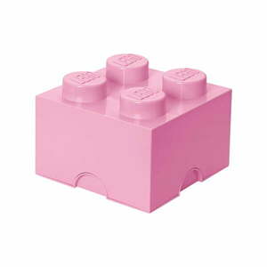 Világos rózsaszín négyszögletes tárolódoboz - LEGO® kép