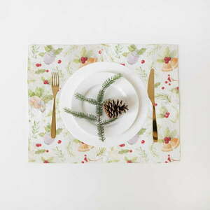 Merry karácsonyi len tányéralátét, 40 x 35 cm - Linen Tales kép