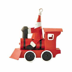 Santa in Red Train karácsonyi dekoráció - G-Bork kép