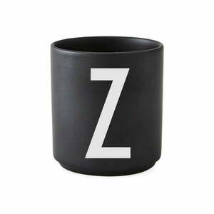 Alphabet Z fekete porcelánbögre, 250 ml - Design Letters kép