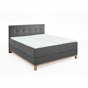 Sötétszürke boxspring ágy tárolóhellyel 180x200 cm Catania - Meise Möbel kép