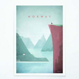 Poszter Norway, 30x40 cm - Travelposter kép
