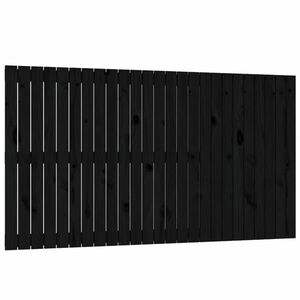 vidaXL fekete tömör fenyőfa fali fejtámla 159, 5x3x90 cm kép