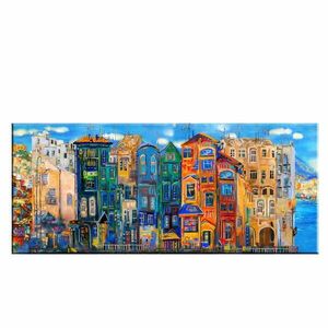 Colorful Houses kép, 140 x 60 cm - Tablo Center kép