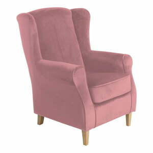 Lorris Velour Rose rózsaszín füles fotel - Max Winzer kép