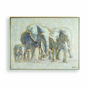 Elephant Family kézzel festett kép, 80 x 60 cm - Graham & Brown kép