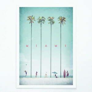 Poszter Miami, 30x40 cm - Travelposter kép