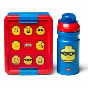 Iconic piros-kék uzsonnásdoboz és kulacs szett - LEGO® kép