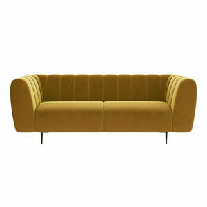 Shel mézsárga bársony kanapé , 210 cm - Ghado kép