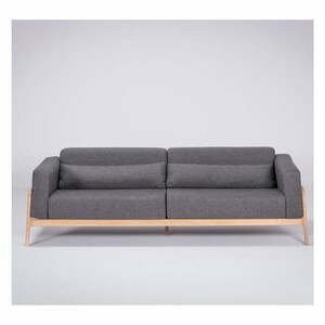 Fawn Plus sötétszürke kanapé tölgyfából, 240 cm - Gazzda kép