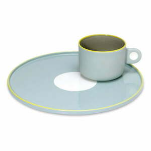 Greta kék agyagkerámia csésze és tányér, 250 ml - Remember kép
