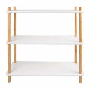 Cabinet Simplicity fehér polc bambusz lábakkal, 80 x 82, 5 cm - Leitmotiv kép