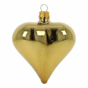 3 db-os aranyszínű szívalakú üveg karácsonyi dísz készlet - Ego Dekor kép