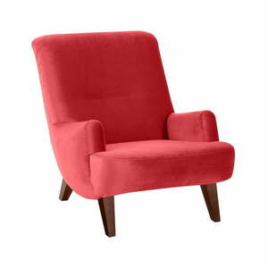 Brandford Suede piros fotel barna lábakkal - Max Winzer kép