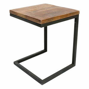 Box fekete tárolóasztal mangófa asztallappal - LABEL51 kép