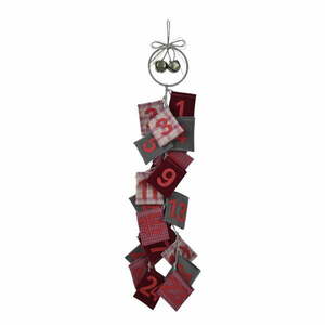 Advent piros függő adventi naptár gyapjúból, magasság 77 cm - Ego Dekor kép