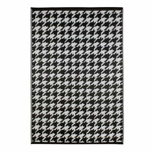 Houndstooth fekete-fehér kültéri szőnyeg, 120 x 180 cm - Green Decore kép