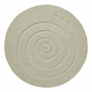 Spiral krémfehér gyapjú szőnyeg, ⌀ 140 cm - Think Rugs kép