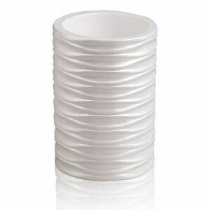 Fehér poligyanta fogkefetartó pohár Wave - Tomasucci kép