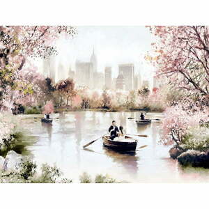 Canvas Romantic Lake kép, 85 x 113 cm - Styler kép