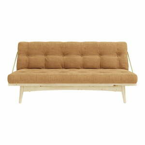 Mustársárga kinyitható kanapé 190 cm Folk – Karup Design kép