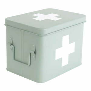 Medicine mentazöld fém gyógyszeres doboz, szélesség 21, 5 cm - PT LIVING kép