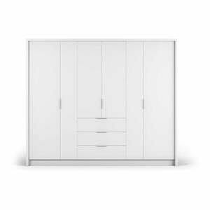 Fehér ruhásszekrény 255x217 cm Wells - Cosmopolitan Design kép