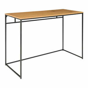 Vita íróasztal fekete acél konstrukcióval és tölgyfa dekoros asztallappal - House Nordic kép