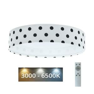 LED Dimmelhető lámpa GALAXY KIDS LED/24W/230V pontok fehér/fekete + távirányító kép